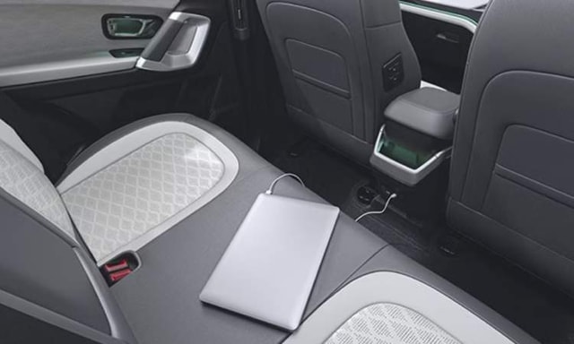 Tata Harrier Ev Eturna Rear 65w Charging Point Shot Tata Harrier Ev Eturna Rear 65w Charging Point Shot