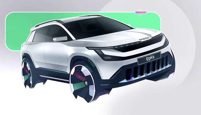 Skoda Epiq Interior Teased In Design Sketches; Premiere On May 19 Skoda Epiq Interior Teased In Design Sketches; Premiere On May 19