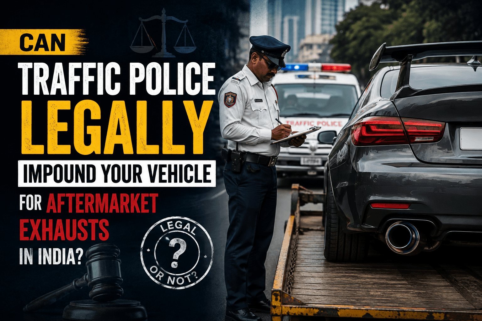 Can Traffic Police Legally Impound Your Vehicle for Aftermarket Exhausts in India? Can Traffic Police Legally Impound Your Vehicle for Aftermarket Exhausts in India?