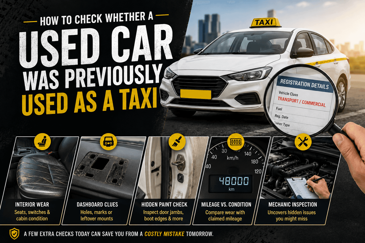 How to Check Whether a Used Car Was Previously Used as a Taxi How to Check Whether a Used Car Was Previously Used as a Taxi