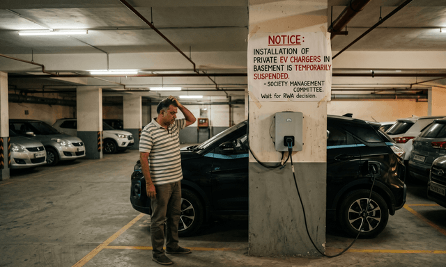 Banned in the Basement? Why Indian Housing Societies Are Blocking Private EV Home Chargers Banned in the Basement? Why Indian Housing Societies Are Blocking Private EV Home Chargers