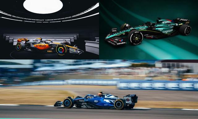 The three teams revealed their special paint jobs in honour of their home grand prix. 