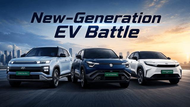 Hyundai Creta Electric vs Maruti Suzuki e-Vitara vs Toyota Urban Cruiser EBella: New-Generation EV Battle Hyundai Creta Electric vs Maruti Suzuki e-Vitara vs Toyota Urban Cruiser EBella: New-Generation EV Battle