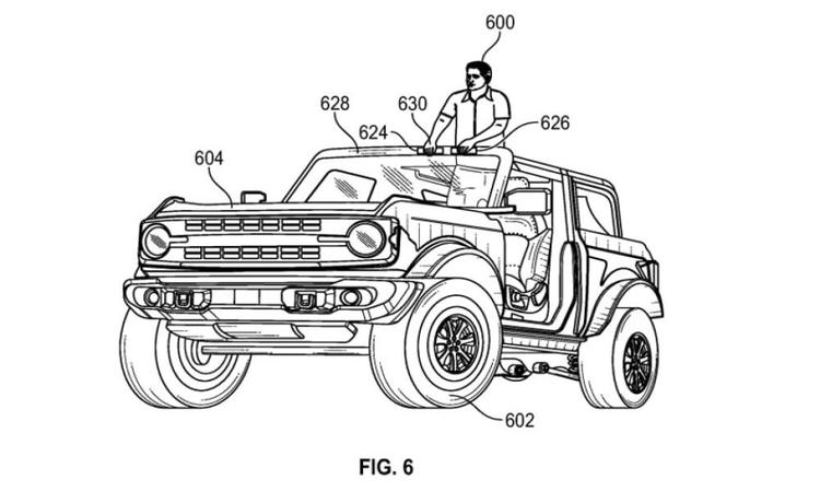 Ford’s patent introduces a new technology for convertible off-roaders, enabling drivers to stand up and operate the vehicle using secondary controls.