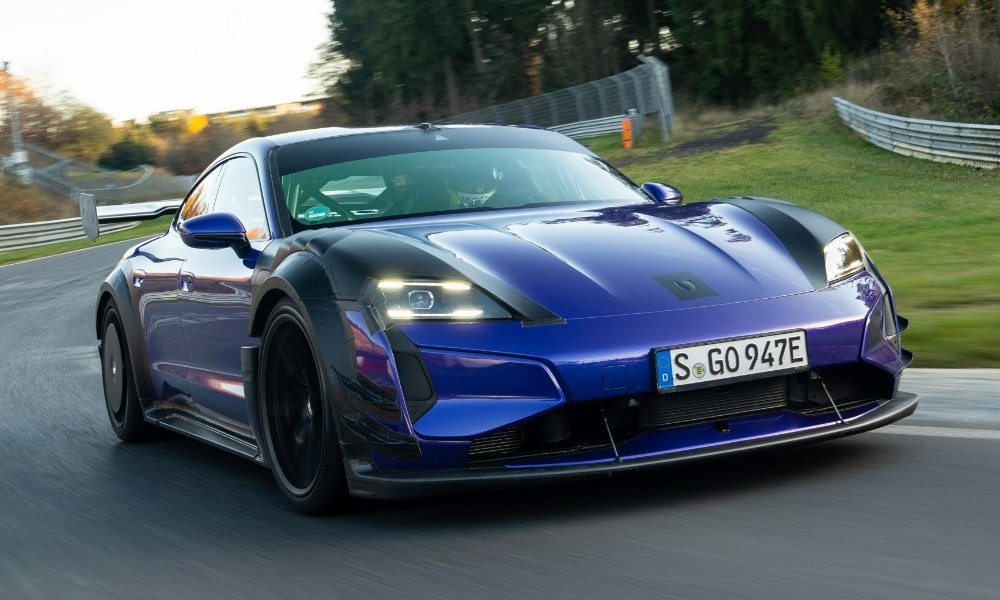 Porsche Taycan Turbo GT With Manthey Kit Sets New Nurburgring Record For EVs Porsche Taycan Turbo GT With Manthey Kit Sets New Nurburgring Record For EVs