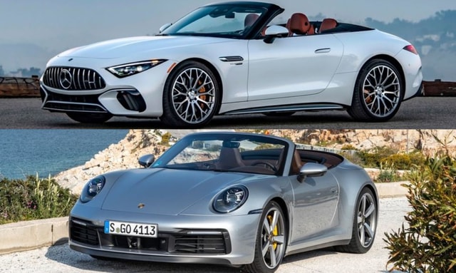 Mercedes AMG SL55 4matic+ Vs Porsche 911 Carrera S Cabriolet; Specification Comparison  Mercedes AMG SL55 4matic+ Vs Porsche 911 Carrera S Cabriolet; Specification Comparison