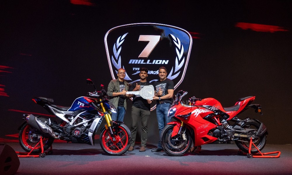 TVS Apache Range Crosses 70 Lakh Customers Globally TVS Apache Range Crosses 70 Lakh Customers Globally