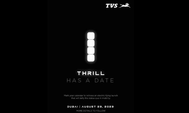 TVS will unveil the new electric scooter on 23rd August in Dubai