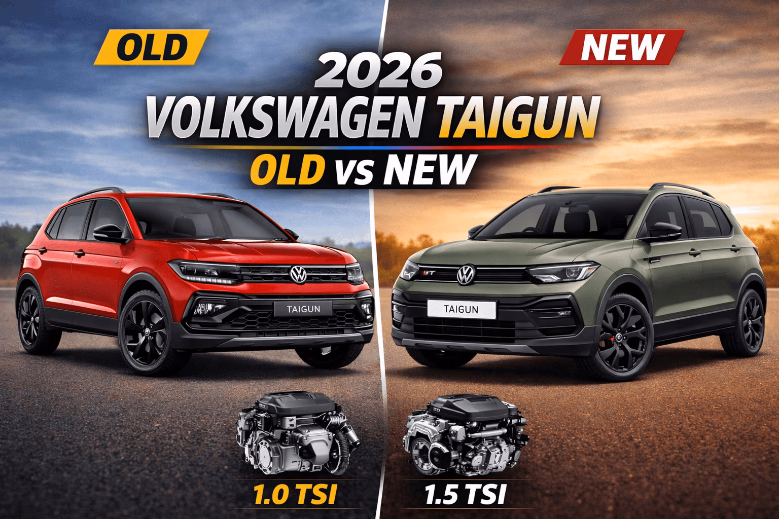 2026 Volkswagen Taigun Unveiled: Old Vs New 2026 Volkswagen Taigun Unveiled: Old Vs New
