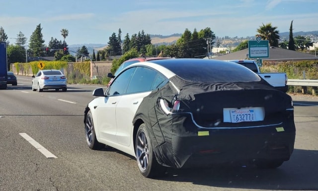 Tesla Model 3 Spied With Redesigned Taillights Tesla Model 3 Spied With Redesigned Taillights