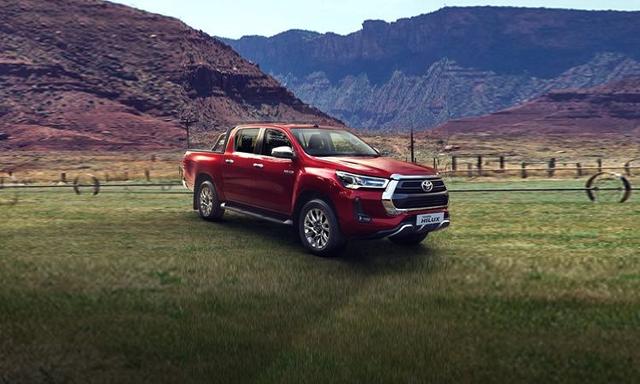 The company has resumed bookings for the Hilux lifestyle pickup truck in India for 2023 at Rs. 50,000. 