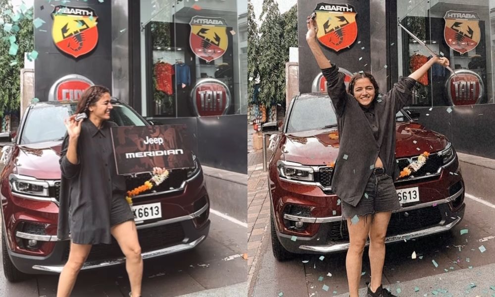 Actor Wamiqa Gabbi Brings Home A Jeep Meridian Actor Wamiqa Gabbi Brings Home A Jeep Meridian