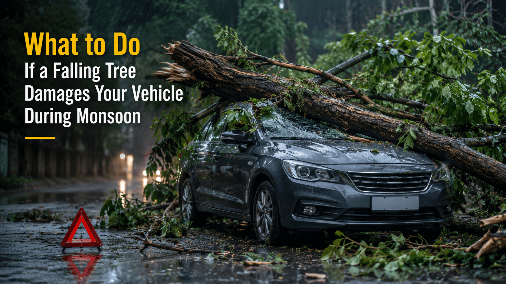 What To Do If A Falling Tree Damages Your Vehicle During Monsoon What To Do If A Falling Tree Damages Your Vehicle During Monsoon