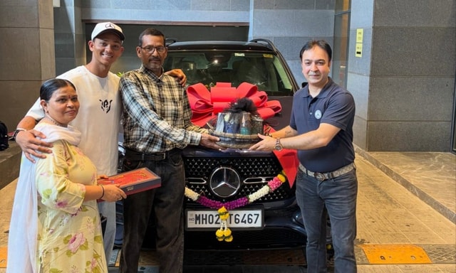 Yashasvi Jaiswal Gifts His Father a Brand-New Mercedes-Benz GLE 300d Luxury SUV Yashasvi Jaiswal Gifts His Father a Brand-New Mercedes-Benz GLE 300d Luxury SUV