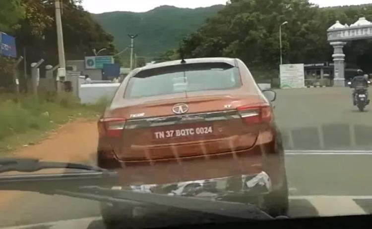 A prototype model of the upcoming Tata Tigor JTP edition was recently spotted testing in India for the first time. Jointly developed by Tata Motors and Coimbatore-based Jayem Automotives, the car is essentially a sportier and more powerful version of the standard Tigor subcompact sedan.