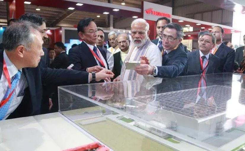 PM Modi Visits Maruti Suzuki's Pavilion At The 2019 Vibrant Gujarat Exhibition