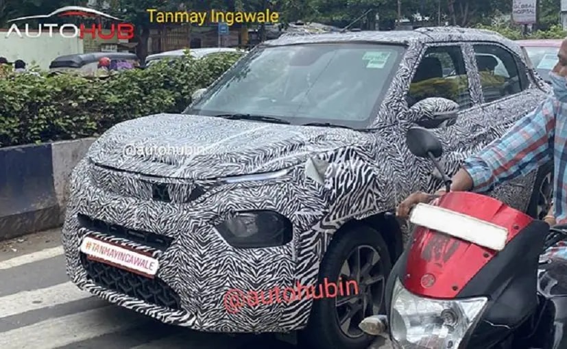 Tata HBX Micro SUV With Tri-Arrow Grille Spotted Testing Again In India Tata HBX Micro SUV With Tri-Arrow Grille Spotted Testing Again In India