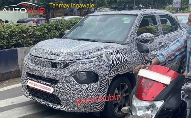 Tata HBX Micro SUV With Tri-Arrow Grille Spotted Testing Again In India Tata HBX Micro SUV With Tri-Arrow Grille Spotted Testing Again In India