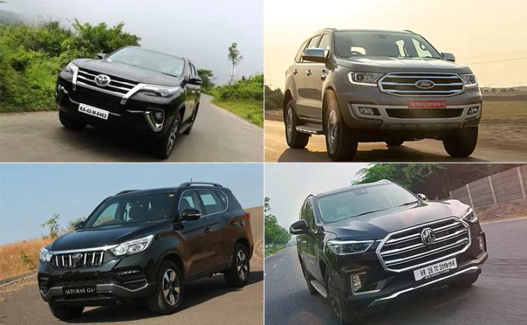 MG Gloster vs Toyota Fortuner vs Ford Endeavour vs Mahindra Alturas G4: Price Comparison