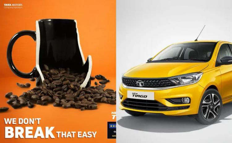 Tata Motors' recent post on social media shows a broken coffee mug with the caption "We don't break that easy", a reference to the Maruti Suzuki S-Presso's zero-star rating in the Global NCAP crash tests.