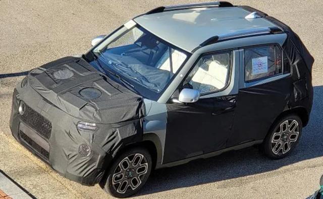 A new spy photo of Hyundai's all-new micro SUV, codenamed AX1, has surfaced online, and this time around, the car shows a bit more of its skin as well. Looking at the car, one might say it looks like a downscaled version of the Venue.