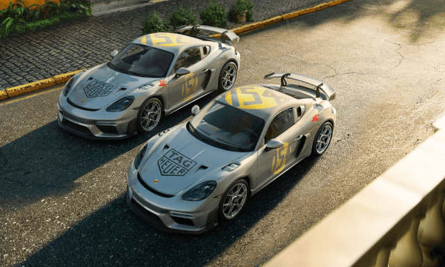 Porsche, TAG Heuer Unveils 718 Cayman GT4 RS 'Legends of Panamericana' Porsche, TAG Heuer Unveils 718 Cayman GT4 RS 'Legends of Panamericana'