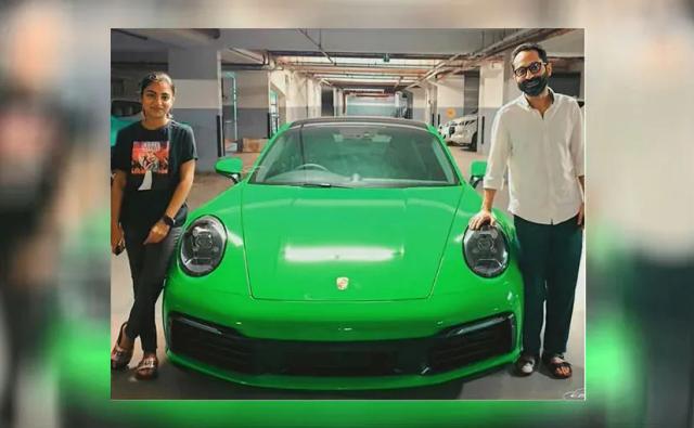 Actors Fahadh Faasil and Nazriya Nazim are car nuts as well and the latest offering to join their exotic garage is the Porsche 911 Carrera S finished in Python Green with prices starting from Rs. 1.84 crore (ex-showroom, India).