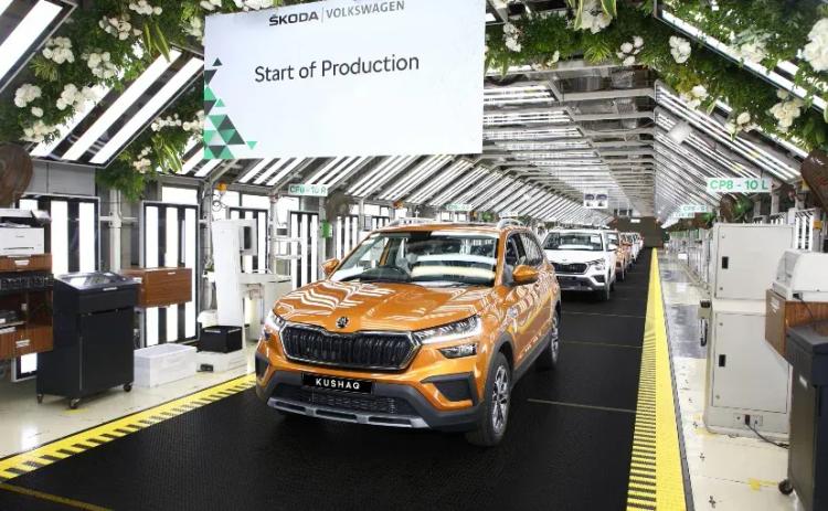 The new Skoda Kushaq production began at the Volkswagen Group's Chakan facility near Pune, ahead of the launch scheduled towards the end of this month.