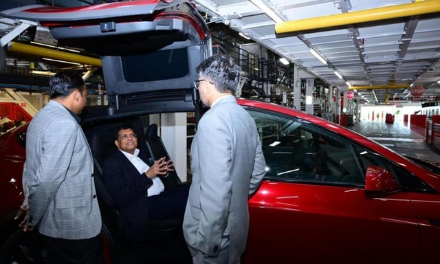 Commerce Minister Piyush Goyal Visits Tesla’s California Manufacturing Facility  Commerce Minister Piyush Goyal Visits Tesla’s California Manufacturing Facility