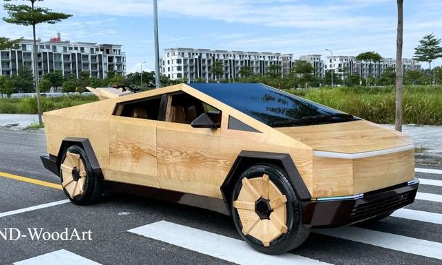 Vietnamese Man Builds A Functional Tesla Cybertruck Out Of Wood; Grabs Elon Musk’s Attention