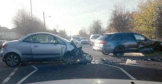 David Beckham Crashes His Audi RS6 Avant David Beckham Crashes His Audi RS6 Avant