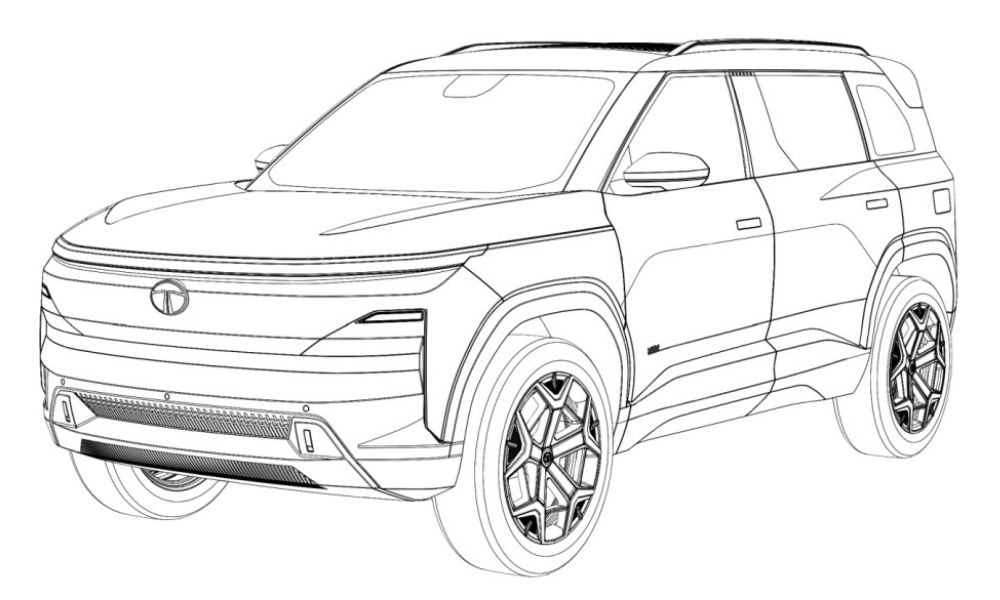 Upcoming Tata Sierra EV Design Previewed In Patent Image Upcoming Tata Sierra EV Design Previewed In Patent Image