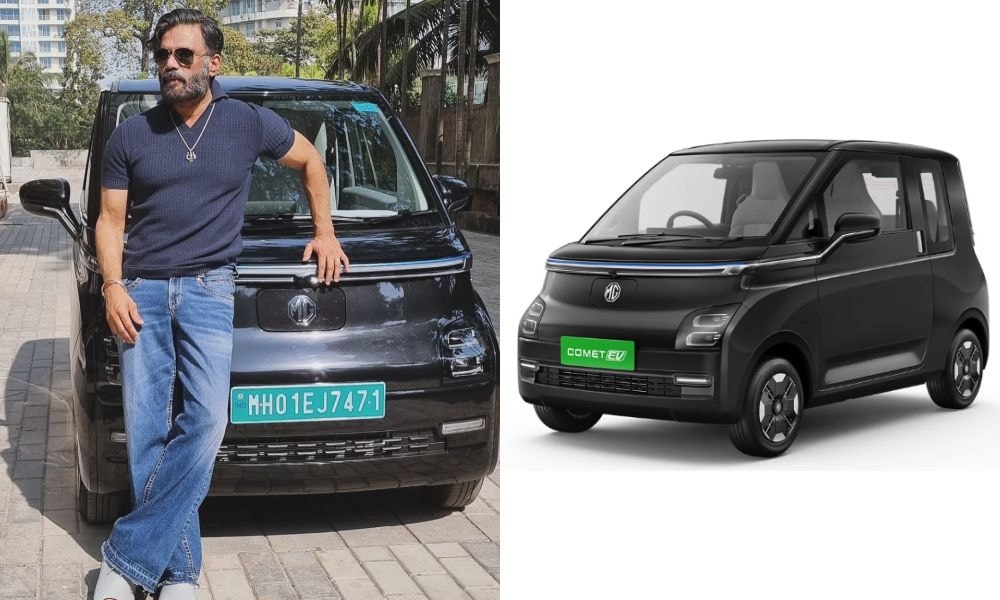 Actor Suniel Shetty Brings Home A Comet EV Actor Suniel Shetty Brings Home A Comet EV