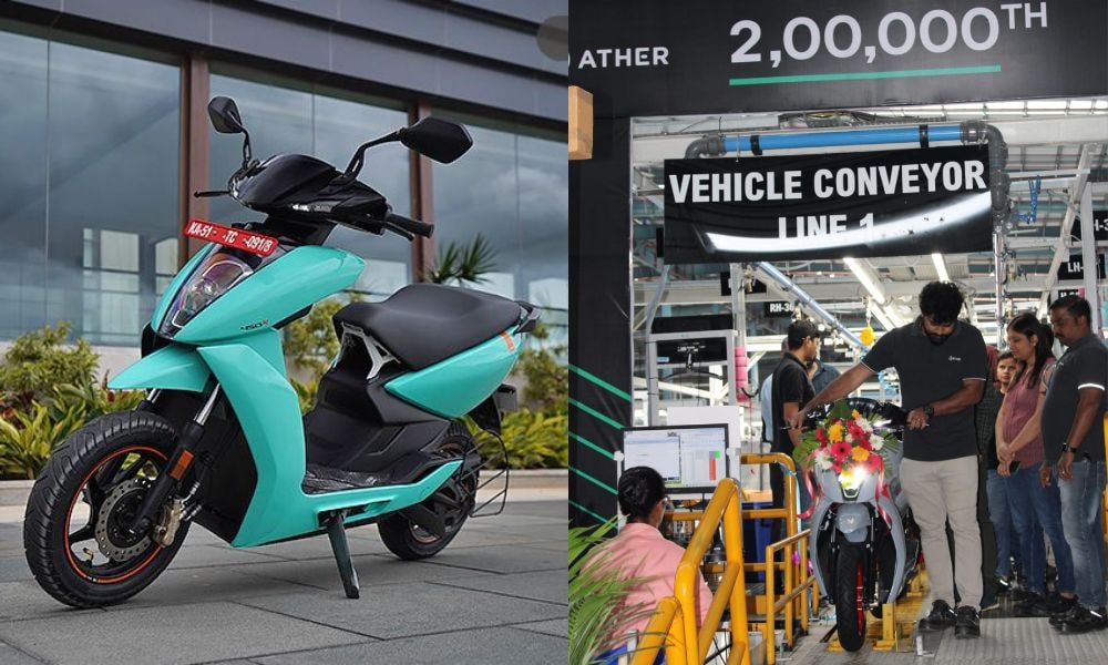 Ather Energy Crosses 2 Lakh Units Production Milestone Ather Energy Crosses 2 Lakh Units Production Milestone