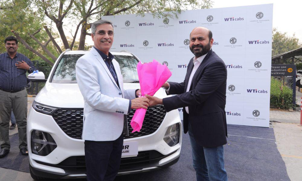 MG Motor India Signs Agreement with WTiCabs For 100 Vehicles
