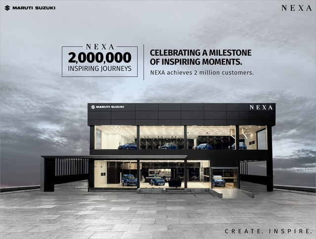 Maruti Suzuki Nexa Cumulative Sales Cross 20 Lakh Milestone Maruti Suzuki Nexa Cumulative Sales Cross 20 Lakh Milestone