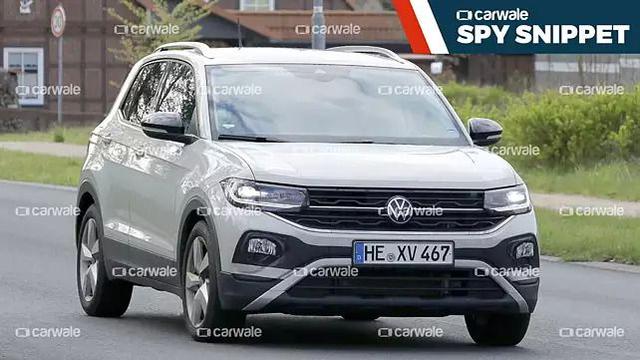 New Volkswagen T-Cross Facelift Spotted Testing 