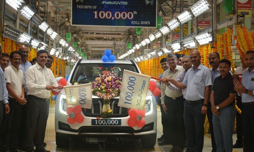 Mahindra XUV700 Crosses 1,00,000 Units Production Milestone Mahindra XUV700 Crosses 1,00,000 Units Production Milestone