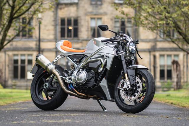 The Norton V4CR with a 185 bhp, 1200 cc V4 engine is the first all-new Norton model produced by the British brand, now owned by TVS Motor Company.