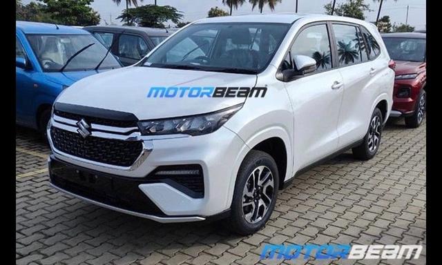 First Clear Images Of Maruti Suzuki Invicto Leaked; Spotted At Dealer Yard