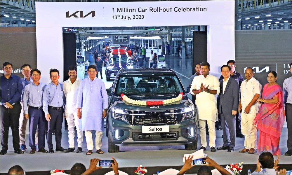 Kia Rolls Out One Millionth Made-In-India Vehicle; Seltos Makes Up Over 50% Of Total Production Kia Rolls Out One Millionth Made-In-India Vehicle; Seltos Makes Up Over 50% Of Total Production