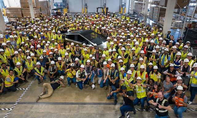 First Production Ready Tesla Cybertruck Rolls Off Assembly Line 