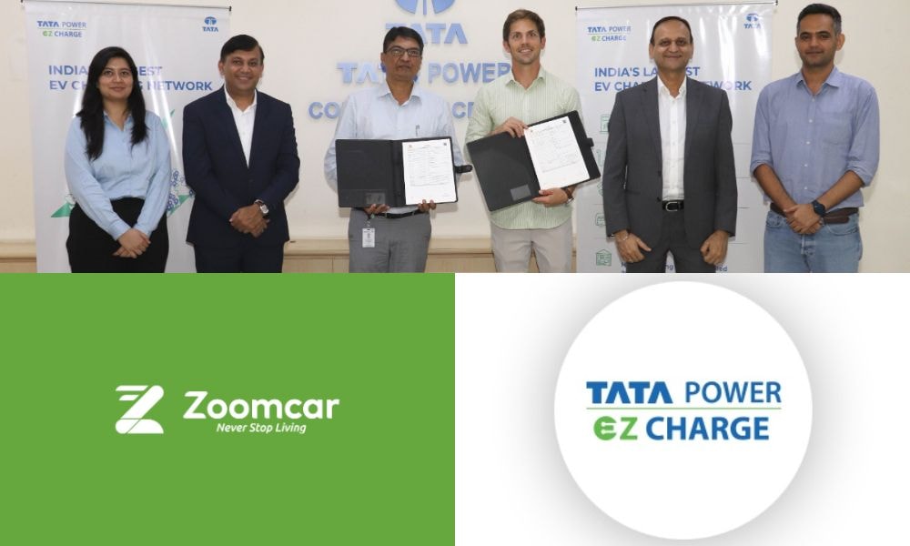 Tata Power Associates With Zoomcar To Expand EV Charging Infrastructure In India Tata Power Associates With Zoomcar To Expand EV Charging Infrastructure In India