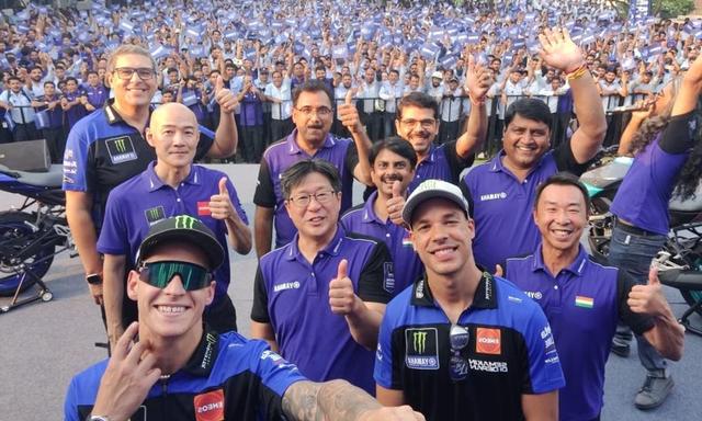 MotoGP Bharat: Fabio Quartararo And Franco Morbidelli Meet Yamaha India Employees Prior To the IndianOil GP