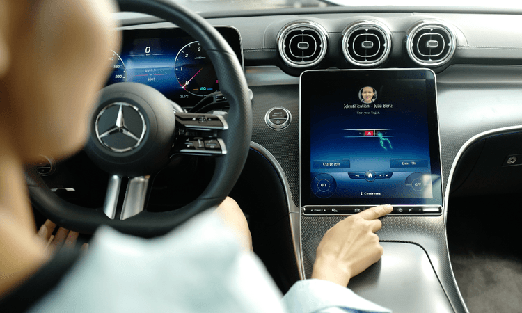 New Mercedes Pay Plus service will allow users to make payments using fingerprint authentication via the car's MBUX system.