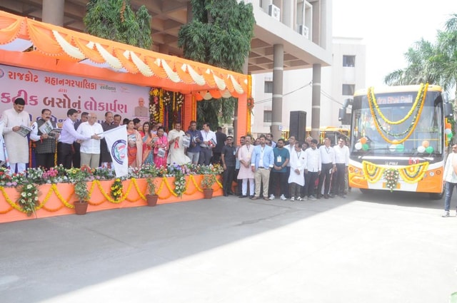 PMI Electro Mobility Delivers 25 Electric Buses To Rajkot Rajpath Limited PMI Electro Mobility Delivers 25 Electric Buses To Rajkot Rajpath Limited