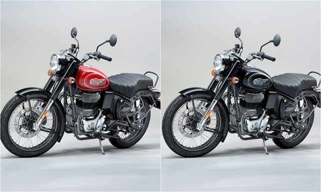 Royal Enfield Bullet 350 Military Black And Military Red Colours Now Get Hand-Painted Silver Pinstripes Named Military SilverBlack and Military SilverRed variants, the new colour trims are priced at Rs. 1.79 lakh.