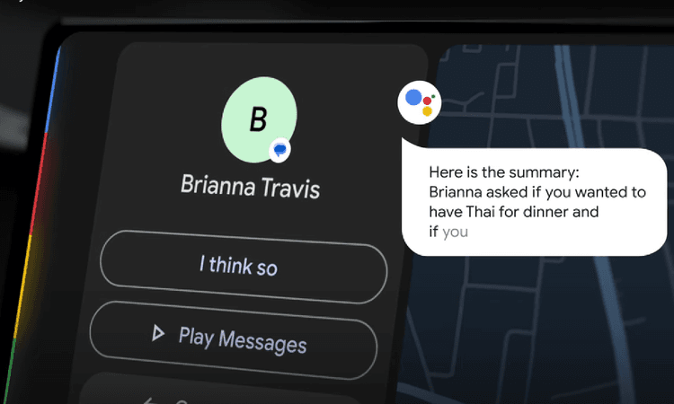 Google's Android Auto uses AI for a new testing feature allowing the system to summarise message strings and shortlist ideal reponses.