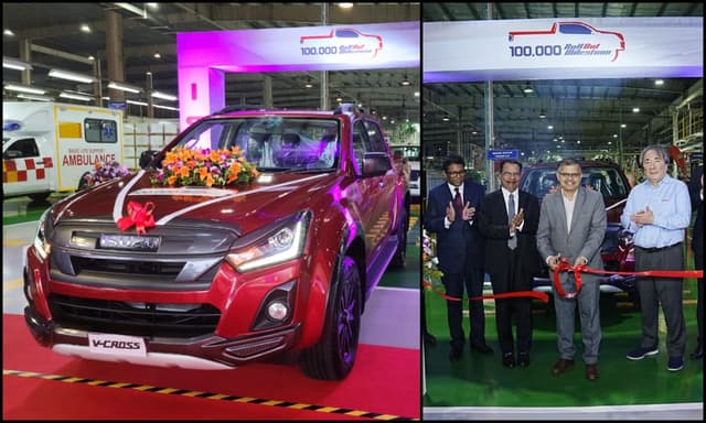 The 1 lakh landmark vehicle to roll out from the brand’s Sri City manufacturing facility in Andhra Pradesh was the D-Max V-Cross model.