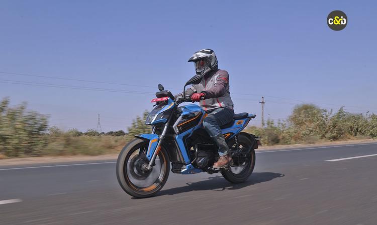 We swing a leg over the first electric motorcycle featuring a gearbox at the Rann of Kutch.